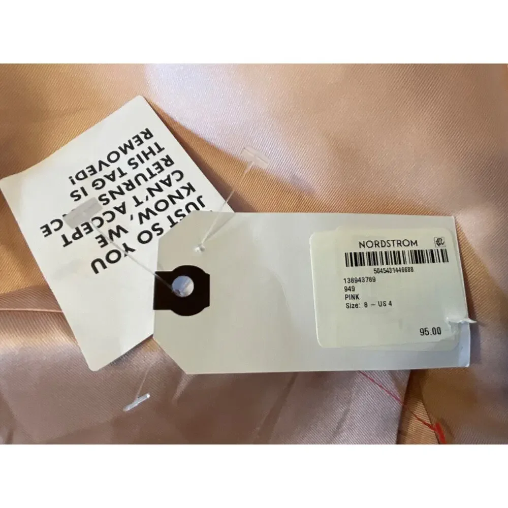 TOPSHOP PINK HALTER NECK WITH BACK BELTED DETAIL MINI DRESS SZ 4 MSRP $95 - Picture 6 of 8